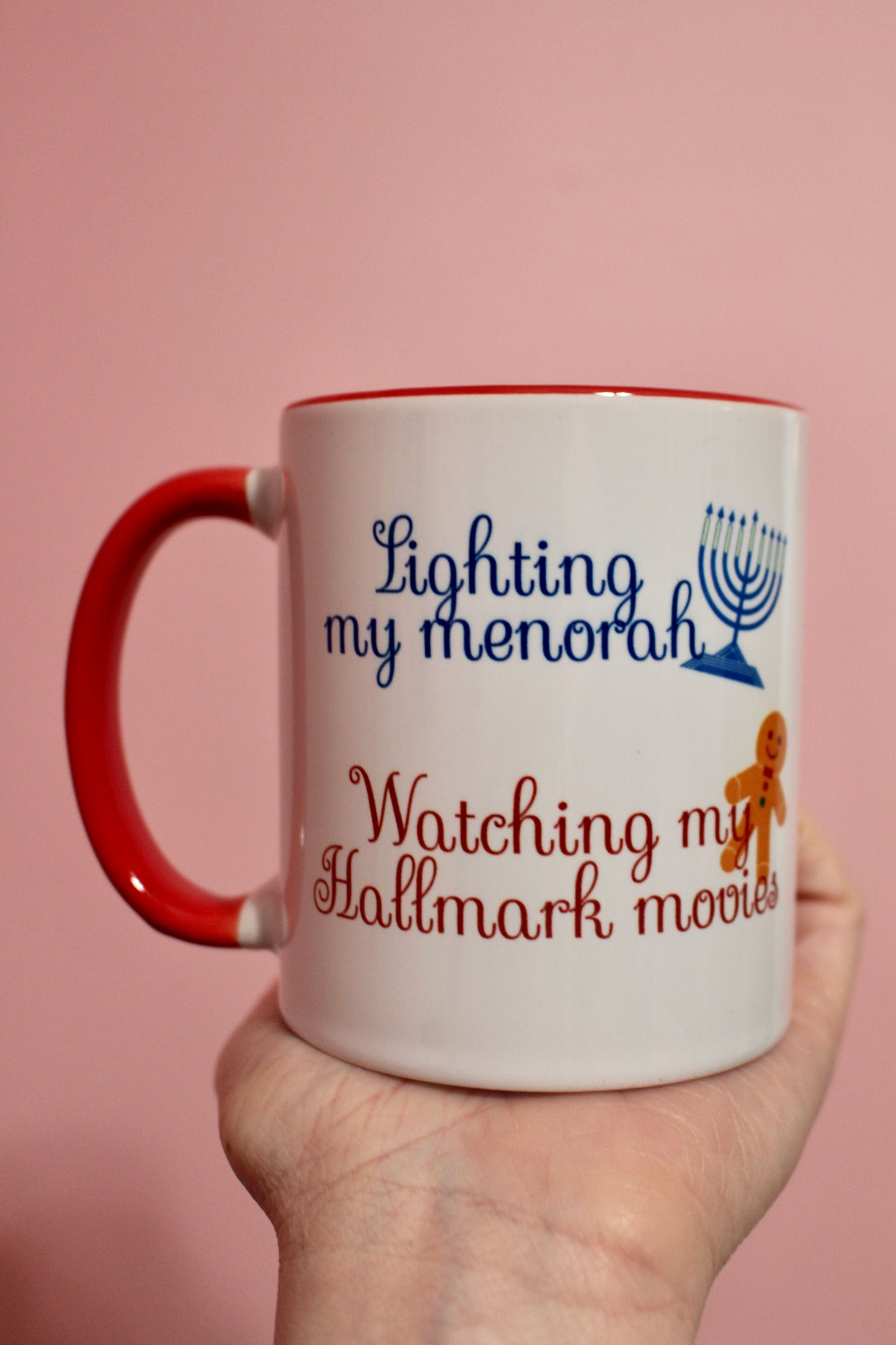 Lighting Menorah Hallmark Movie mug