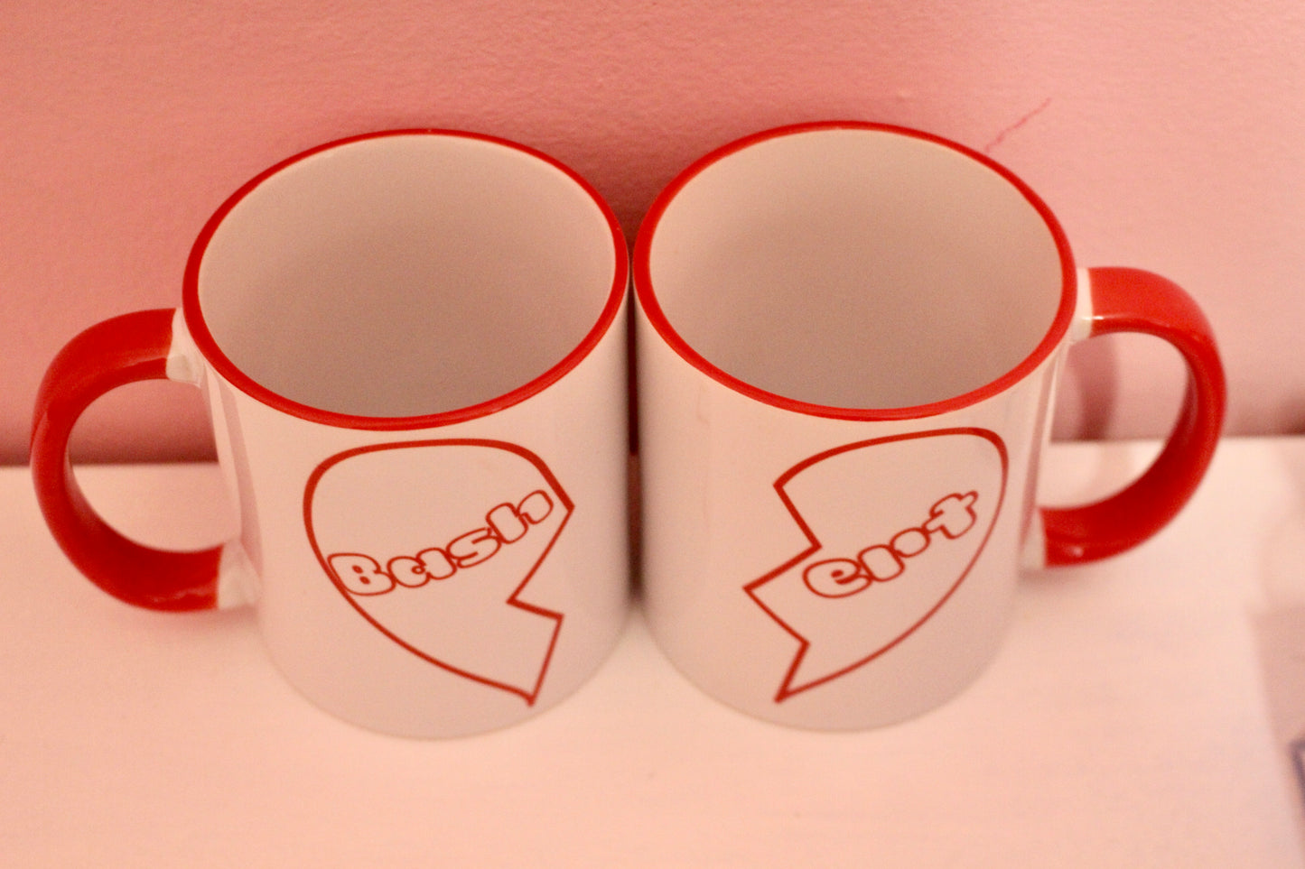 Bashert red handle mug set