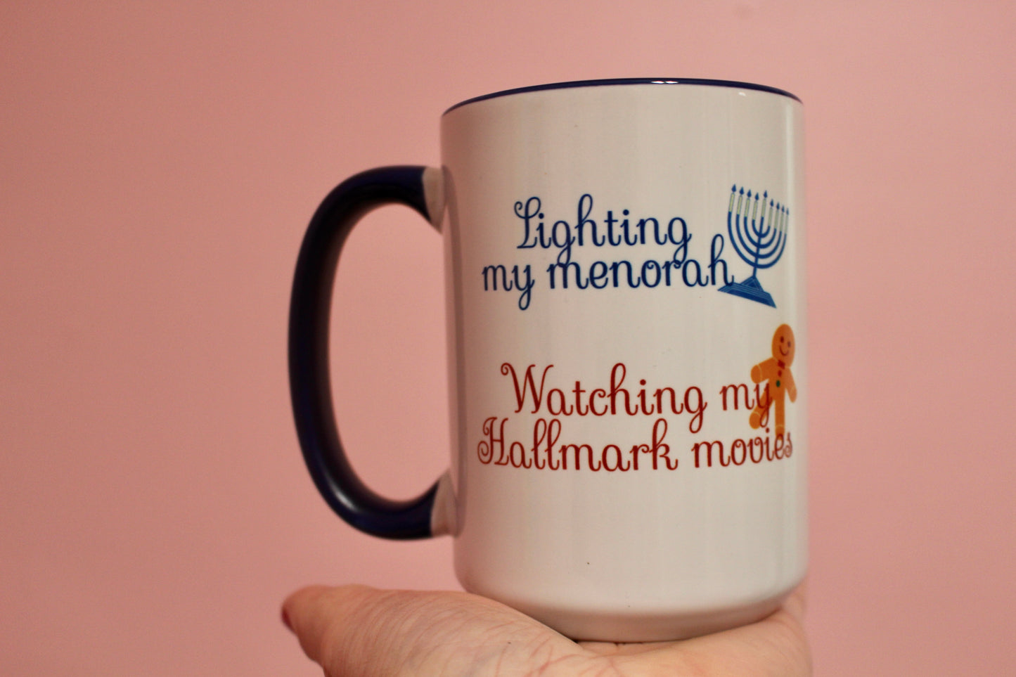 Lighting Menorah Hallmark Movie mug