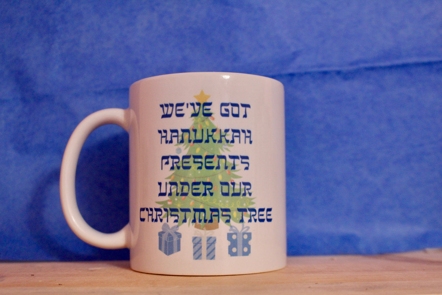 Hanukkah Presents Christmas Tree mug