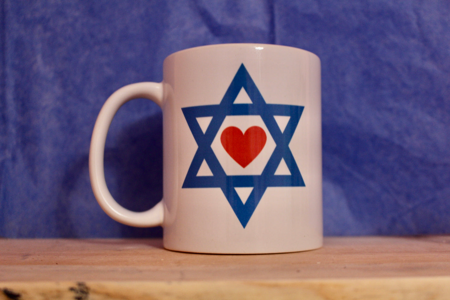 Jewish Star Heart mug **all profits donated**