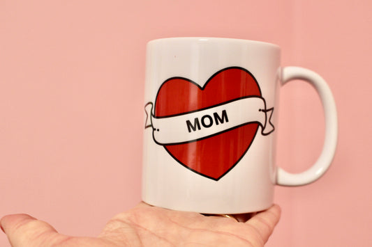 Mom Tattoo Heart mug