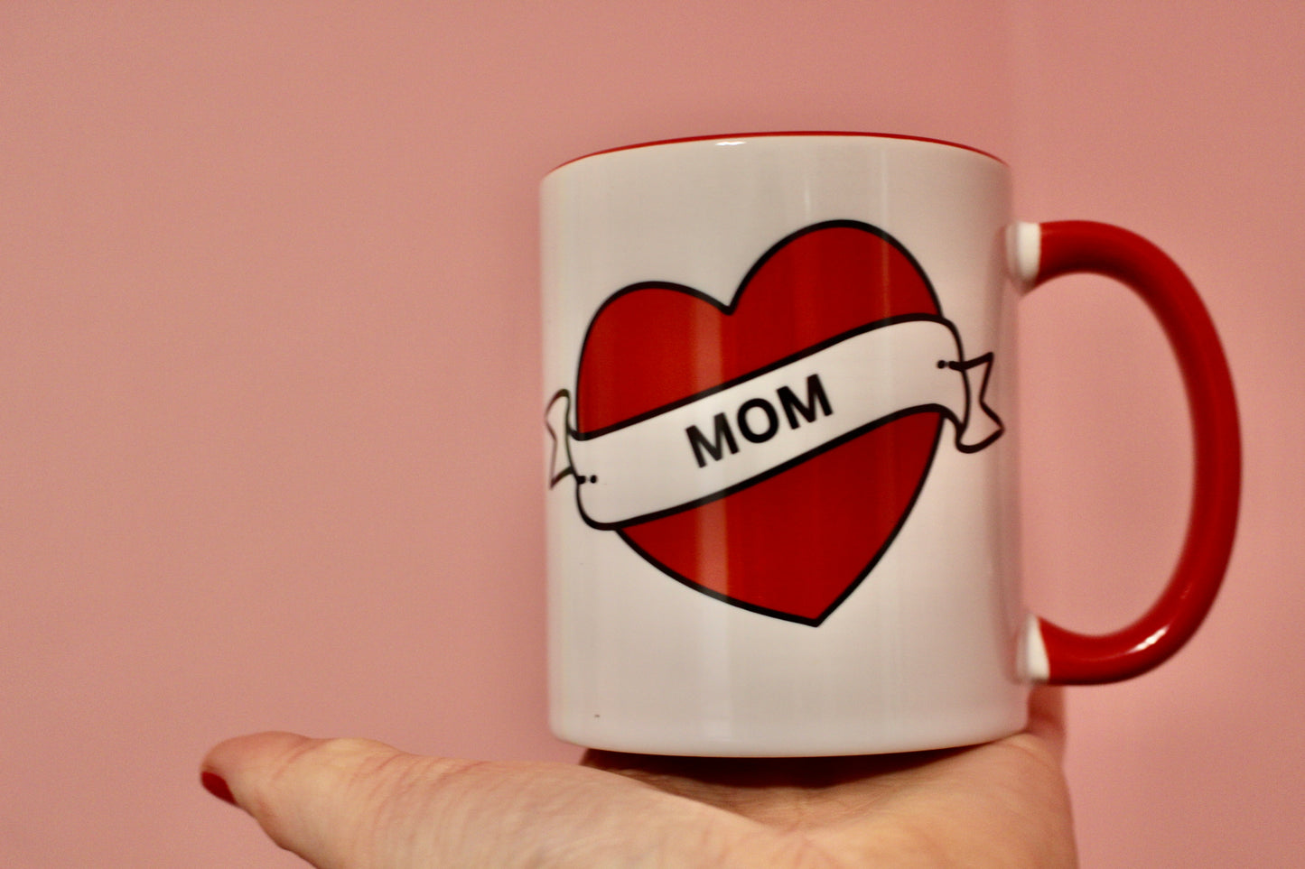 Mom Tattoo Heart mug